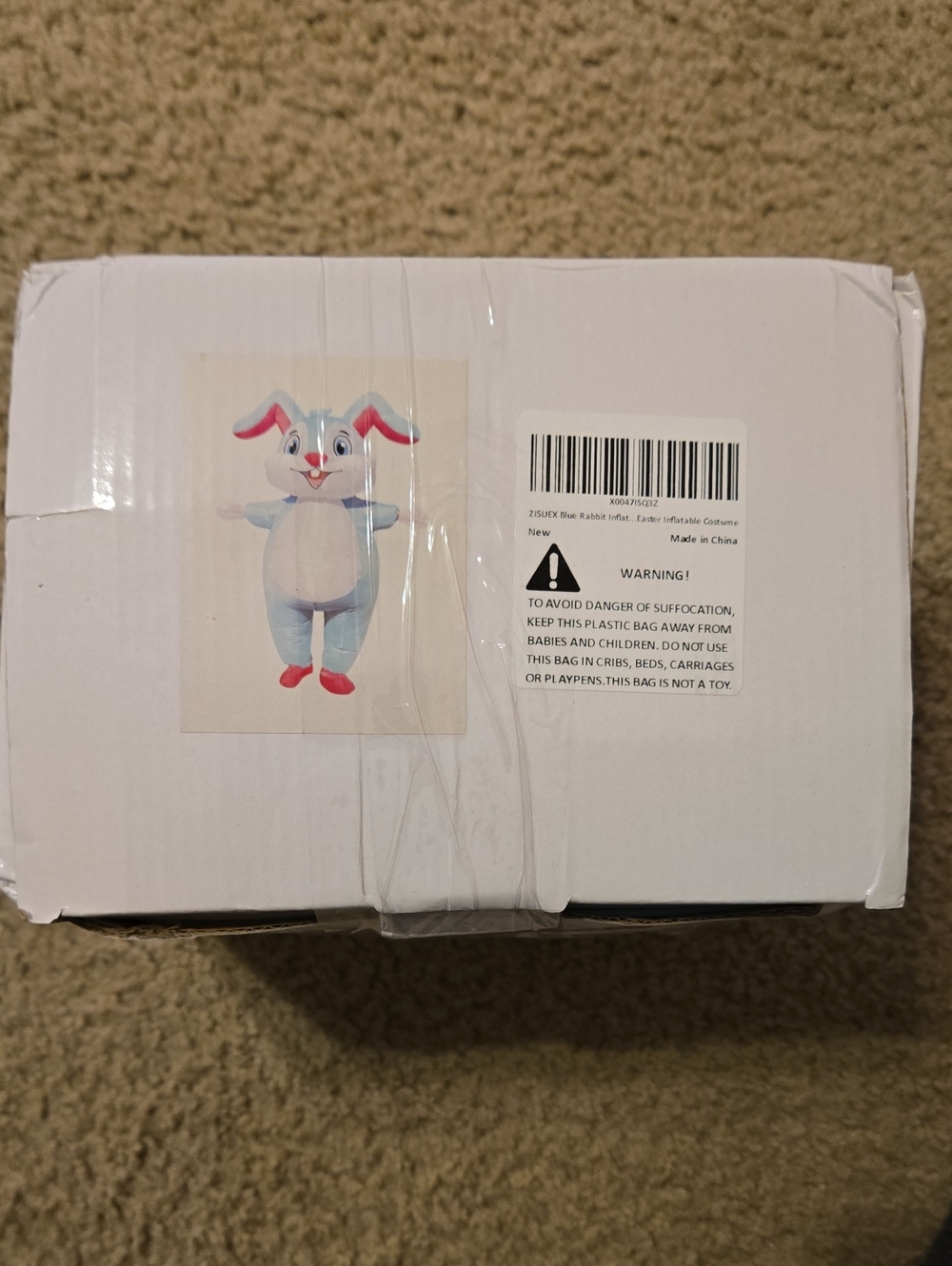 New Adult Inflatable Easter Rabbit Costume - Picture 8 of 8